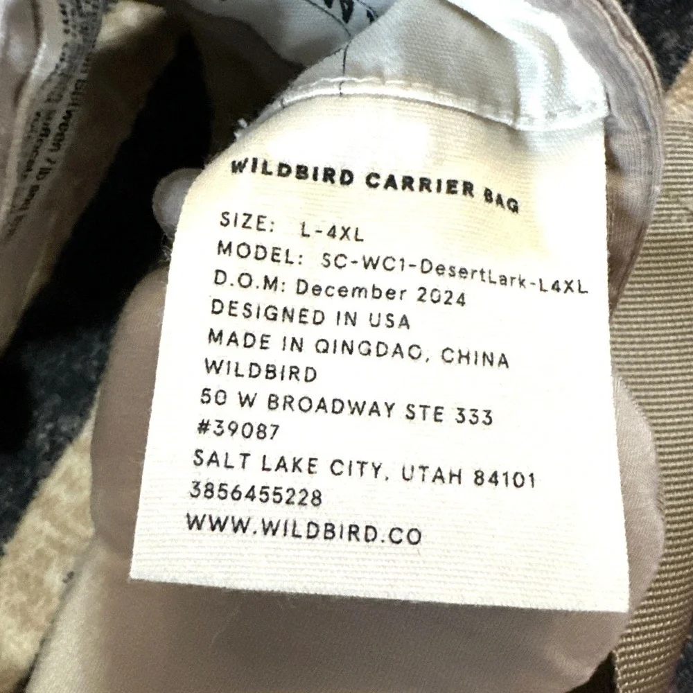 WildBird Aerial Buckle Wrap Desert Lark Tan L–4XL Adjustable Waist Support NWOT